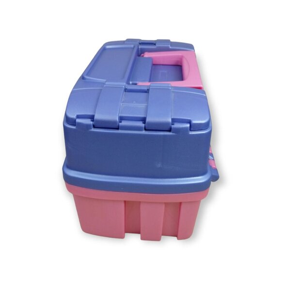 Plano Two Tray Makeup Storage Box Model: 6202-92 Pink/Periwinkle (New) - Picture 8 of 10